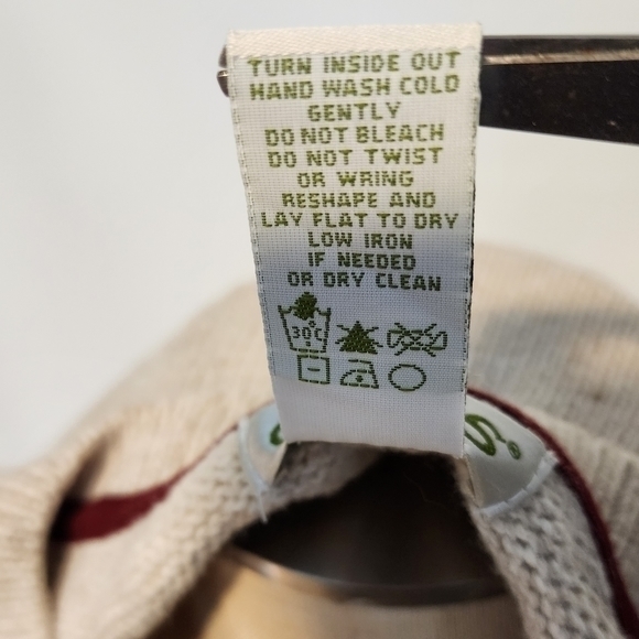 Orvis Women's‎ Wool Blend Beige Embroidered Pine Cone Crew Neck Sweater Medium - Picture 6 of 13